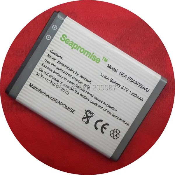 Аккумулятор EB494358VU для SAMSUNG Galaxy Ace S5830 B7510 B7800 S5660 GT S5670|battery for ipod video|battery basicbattery operated
