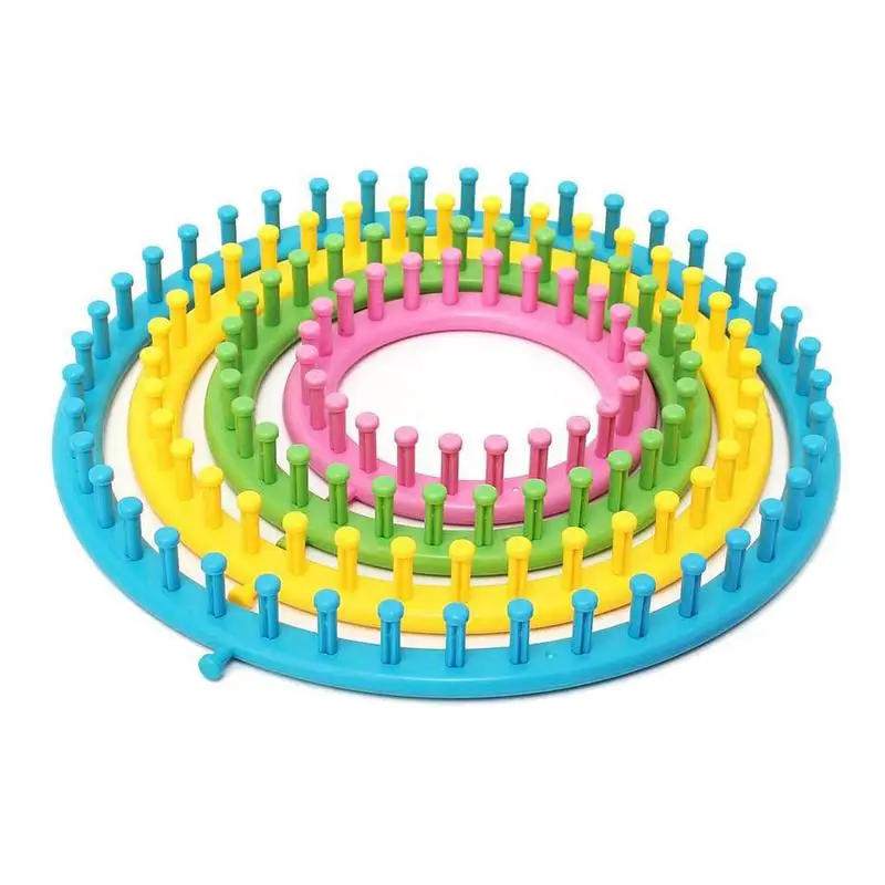 

4pcs Weaving Loom Knitting Loom Flower Daisy Knit Pattern Maker Wool Yarn Needle Loom Knitting Tools