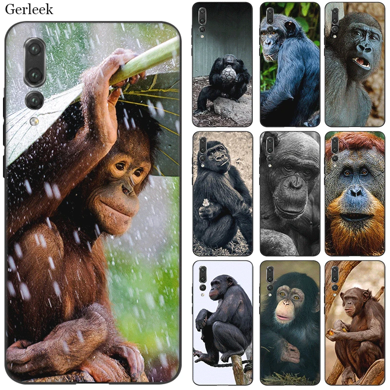 

Silicone Cell Phone Case Monkey Gorilla For Huawei Y5 Y6 Y7 Y9 Prime Mate 10 Nova 2i 2 3 3i 4 Pro Lite Bag Cover