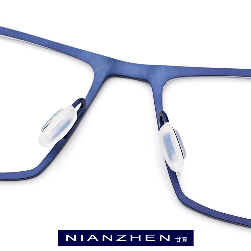 US $40.80 Pure Titanium Eyeglasses Frame Men Square Myopia Optical Frames Eye Glasses For Men Vintage Ultra Light Spectacles Eyewear 1170