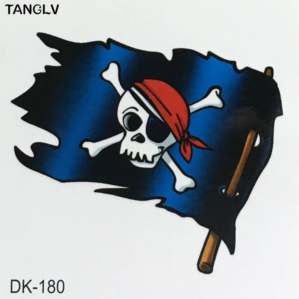 

Pirate Flag Tattoo pirate flag 3D Dazzle Colour Waterproof Tattoo The Art of DIY Temporary Tattoo Stickers Body art Tattoo