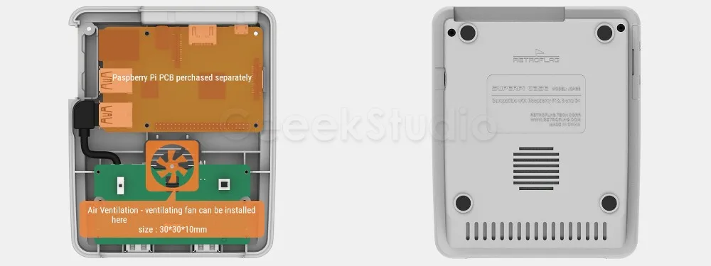 Чехол Retroflag SUPERPi-J NESPi чехол с дополнительным usb-контроллером для Raspberry Pi 3B Plus(3B+)/3B/2B