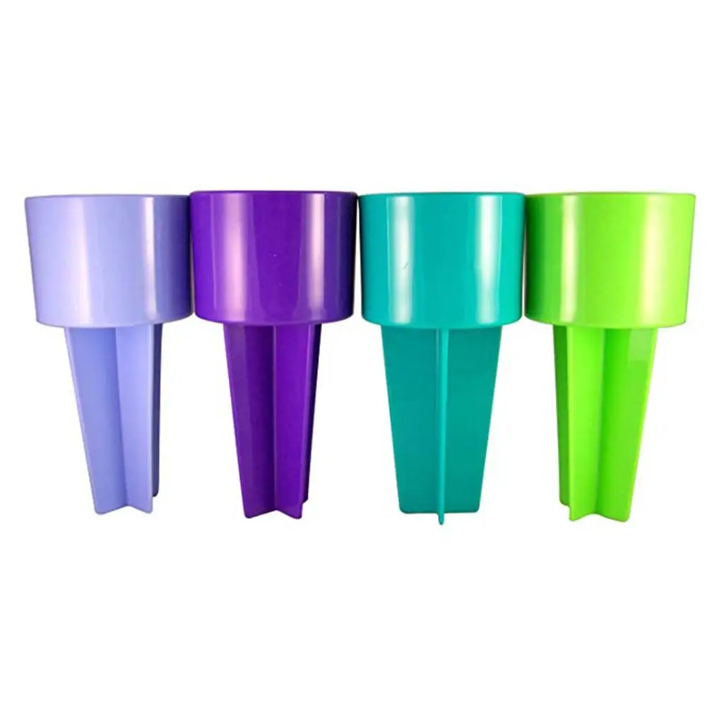 

Hot New 2PCS Plastic Beach Cup Drink Beer Holder Or Other Things Can Be Inserted Into Sand Or Land 2 Storage Basket Design