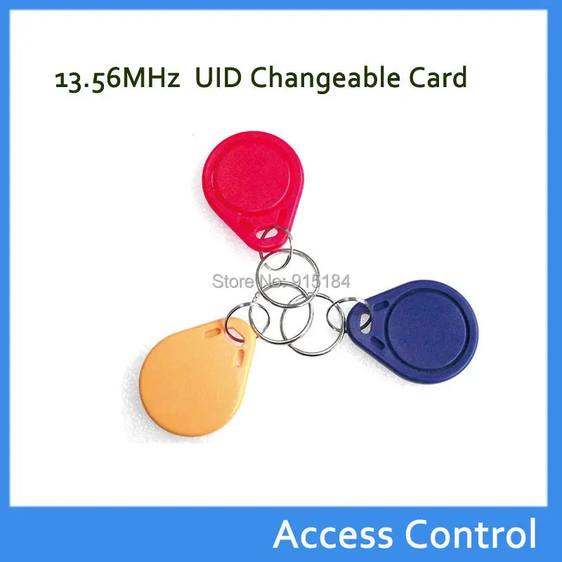 

10pcs/lot Waterproof RFID uid changeable 13.56MHz S50 IC Key Tags Keyfobs Token Keychain Access control porta chave