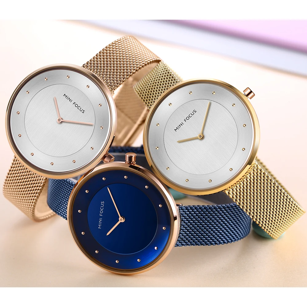 MINI FOCUS Luxxury Mesh Strap Quartz Watches for Women Simple Ultra Thin Wristwatch Lady Woman Relogios Femininos 0179L Blue MINI FOCUS Luxxury Mesh Strap Quartz Watches for Women Simple Ultra Thin Wristwatch Lady Woman Relogios Femininos 0179L Blue