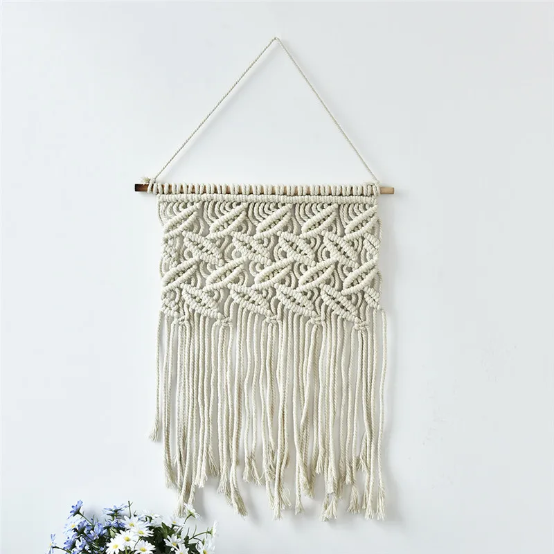 

Unique Handmade Macrame Wall Hanging Home Decor Retro Handwoven Cotton Thread Craft Handcrafted Home Decoration High Quality