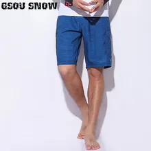GSOU Снежный бренд Мужские Пляжные обшитые мужские шорты быстросохнущие купальники Soild летние бермуды плавание, серфинг, дайвинг шорты для моторных лодок