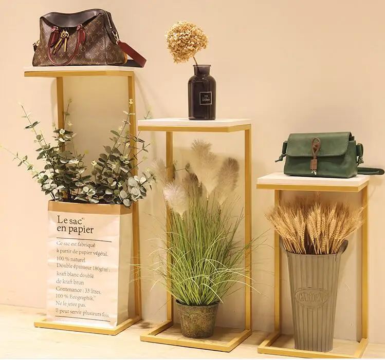 Clothing Store Flow Table Decoration Shop Window Clothes hanger Display Stand Zhongdao Show Counter High and Low Place Tables.