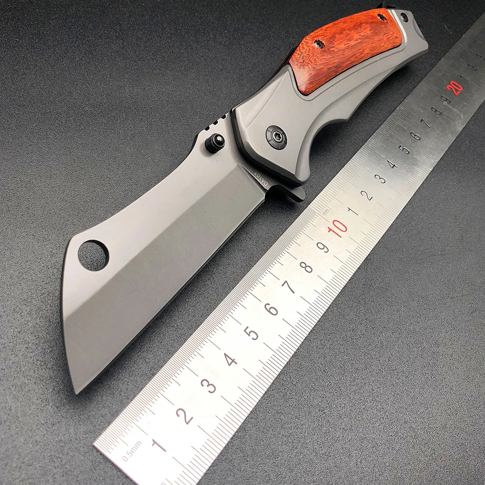 BMT Butcher DA107 Survival Folding Blade Knife 5Cr13Mov Blade G10