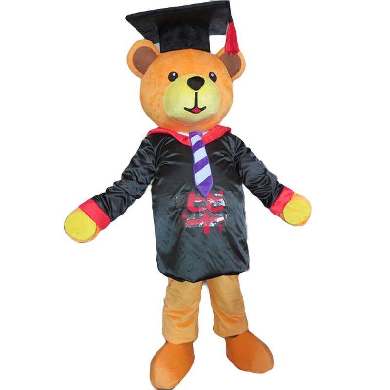 

Latest high quality 100% real photos graduation bear mascot costume for adults bear mascot Holiday special clothing