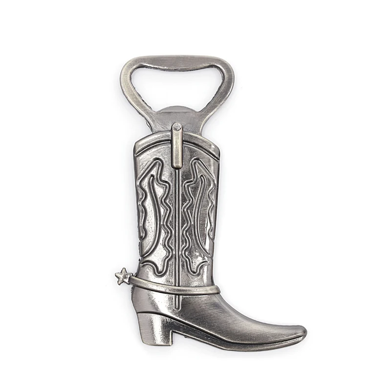 Just Hitched Cowboy Boot Bottle Opener Western Birthday Wedding Favor