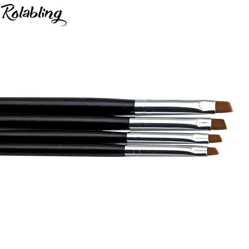 

New Gel Nail Brush Tilted Head 1PC Nail Art Design Painting Brush Nail Brush Acrylic 4 Sizes Optional UV Gel Drawing Pen