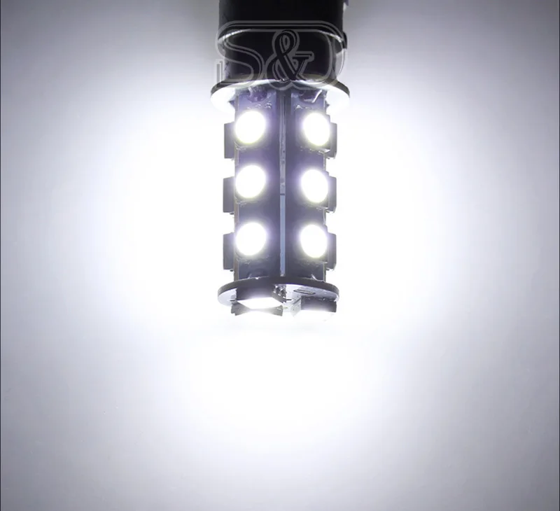Светодиодный стоп сигнал 2 шт. 1157 BA15D 1142 P21W 18 SMD 5050 13 светодиодный лампа белый авто