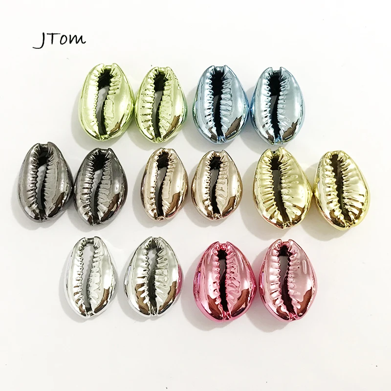 14 шт./компл. Разноцветные 12x18 мм Пука Cowrie Sea Shell свободные бусины для