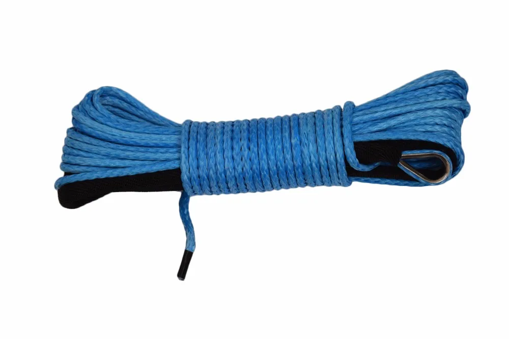 Blue 6mm*15m ATV Synthetic Winch Rope,ATV Winch Cable,Off Road Rope,UTV Winch Accessoriesin