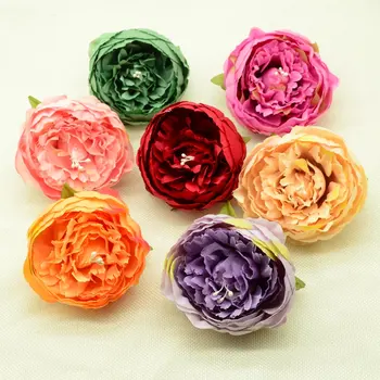 

5pcs Silk peonies christmas decor for home wedding accessories fake stamen plastic flowers diy wreath gifts artificial flowers