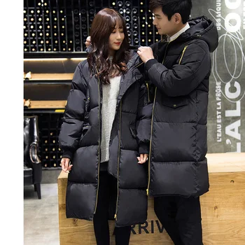 

Padded Warm Down Parkas Womens Winter Plus Size Long Padded Black Hooded Cotton Coat Jacket Parkas