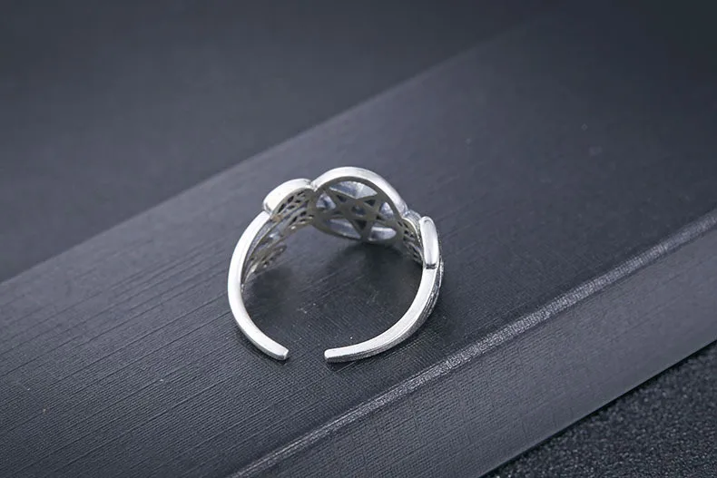 Аутентичные 925 пробы серебряные ослепительные блестящие звезды палец кольцо для женщин Роскошные модные ювелирные изделия S925 подарок