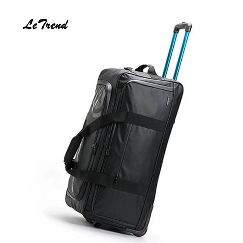 Letrend New Fashion 30 inch High capacity Rolling Luggage Set Business Travel Bag Checked