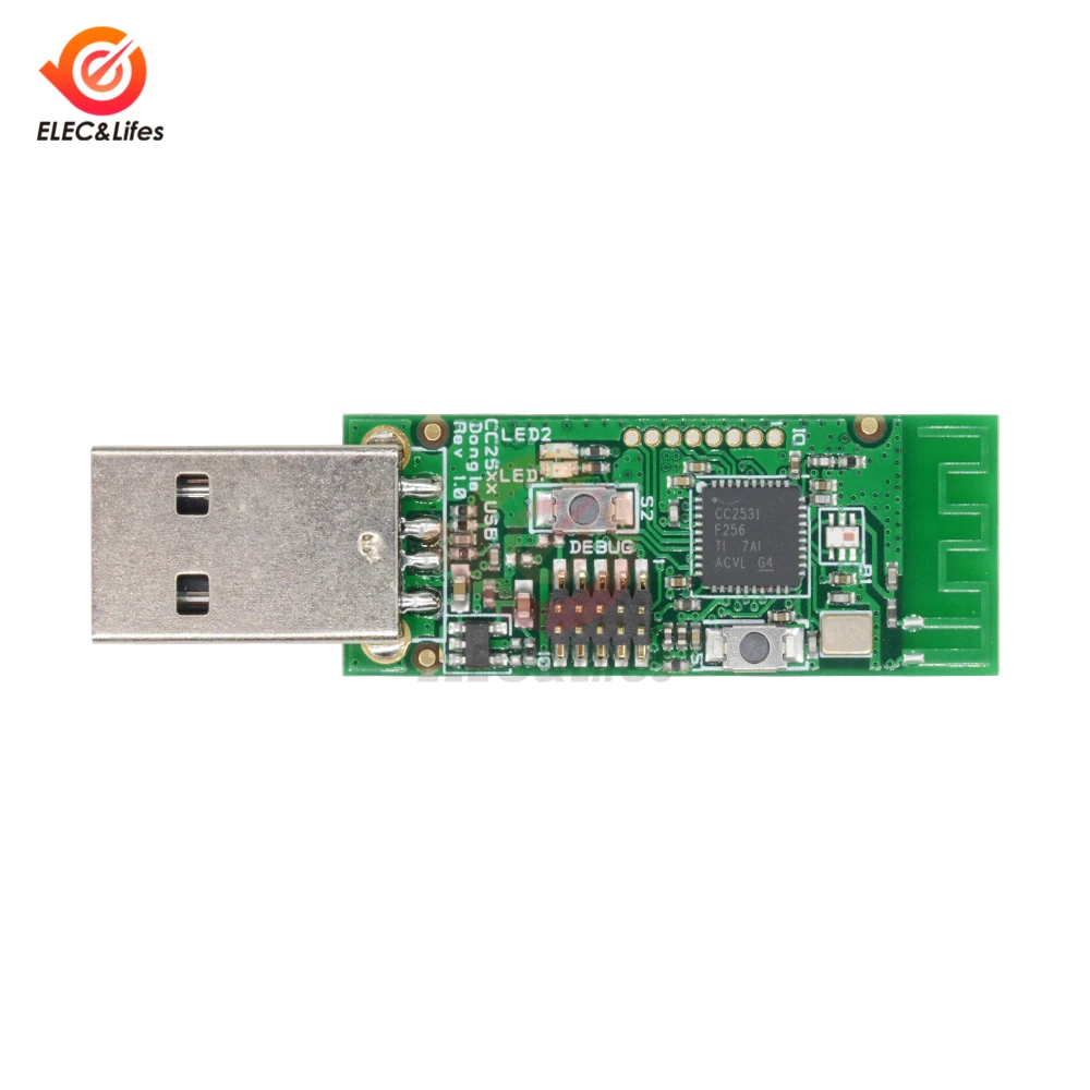 Мини-usb Zigbee CC2531 модуль анализатора протокола пакетов, модуль беспроводной передачи, usb-ключ, модуль захвата пакетов