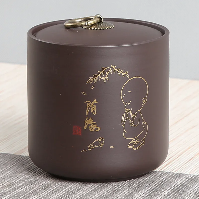 Fashion Sauce Storage Bottle Jars Storage Boxes with Lids Ceramic Storage Jar Chinese Style contenedores de alimentos cocina - Color: liujinsuiyuan