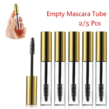 

New 2/5 Pcs 10ml Empty Mascara Tube Eyelash Cream Vial/Container Cap/Liquid Refillable Bottle DIY Cosmetic Tools