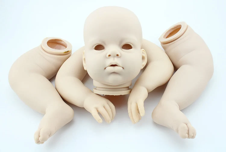 28'' Unpainted Reborn Kits Blank Vinyl Head&Full Limbs for DIY Reborn Baby Doll 