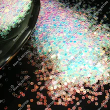 Мм 2 мм Радужный белый цвет с золотой свет блеск круглый точка блестка Spangle формы для DIY Дизайн ногтей Блестки для рукоделия украшения