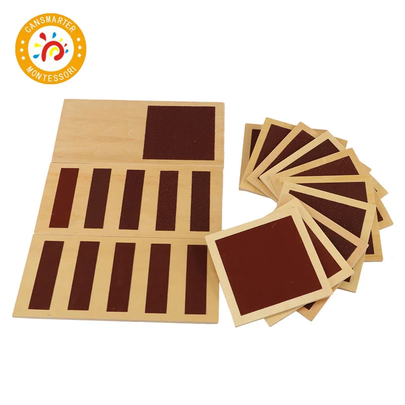 

Montessori Materials Rough and Smooth Boards Exercise Perception Children Toy