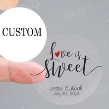 100 штук в течение 3-7 см, заказанное кольцо, декоративные наклейки на стены, свадебные конфеты коробки для подарков, этикетки, Love Is Sweet