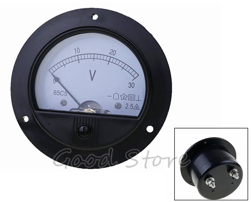 DC 62T2/65C5 3V 5V 10V 15V 20V 30V 50V Class2.5 Analog Voltmeter Voltage Meter Measuring Gauge DC 62T2/65C5 3V 5V 10V 15V 20V 30V 50V Class2.5 Analog Voltmeter Voltage Meter Measuring Gauge