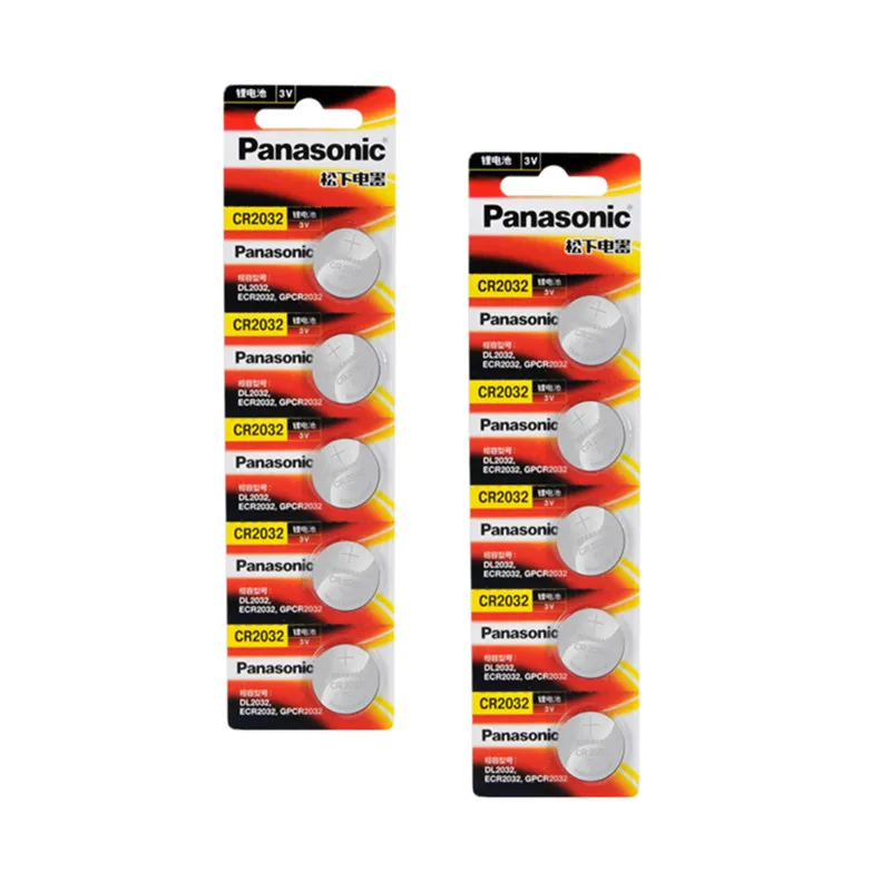 

10pcs original brand new battery for PANASONIC cr2032 3v button cell coin batteries for watch computer cr 2032 free shipping