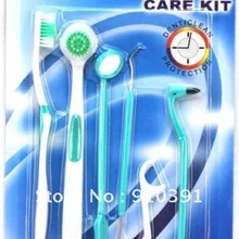 8 шт./упак. набор по уходу за зубами, гигиена полости рта устройство, зубная щетка, зеркало для полости рта, зубная нить denticlean и так далее