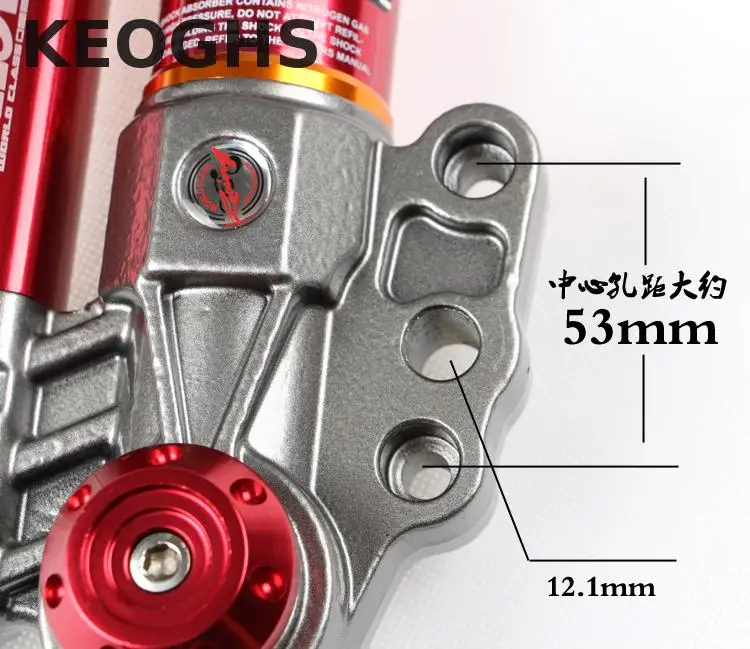 Keoghs мотоциклетные передние амортизаторы задней подвески гидравлические вилы 380 мм/400 мм-30 мм для Yamaha скутер изменить одна пара