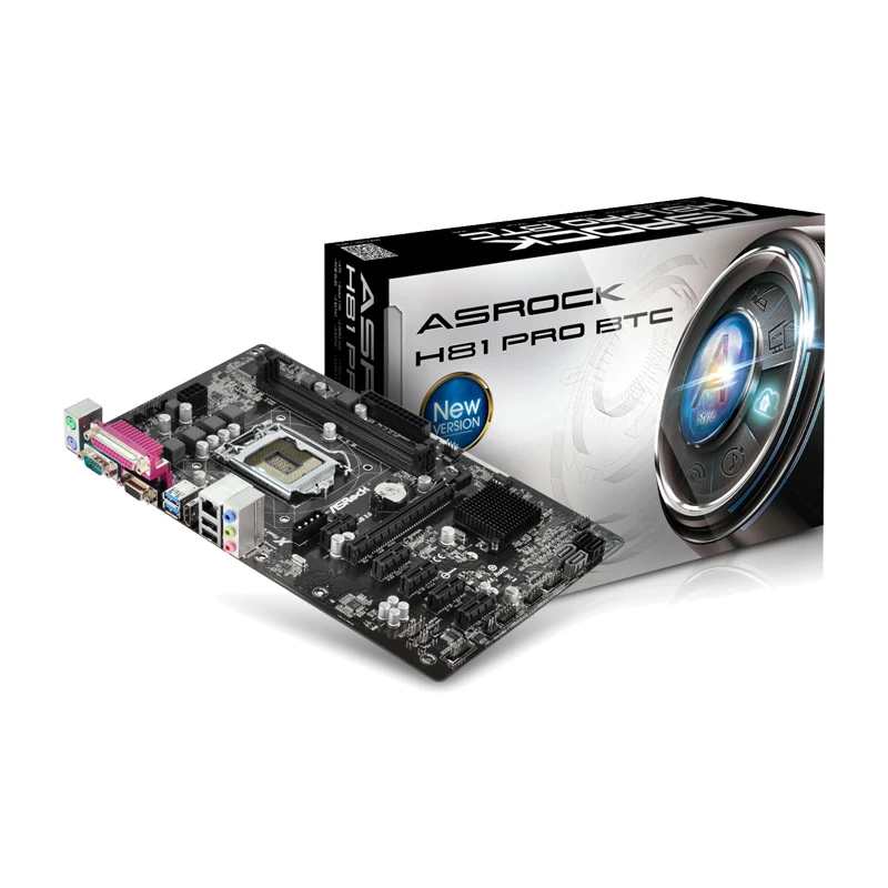 Новая оригинальная материнская плата для ASRock H81 Pro BTC LGA 1150 DDR3 16GB для 22nm USB3.0 H81 настольная материнская плата