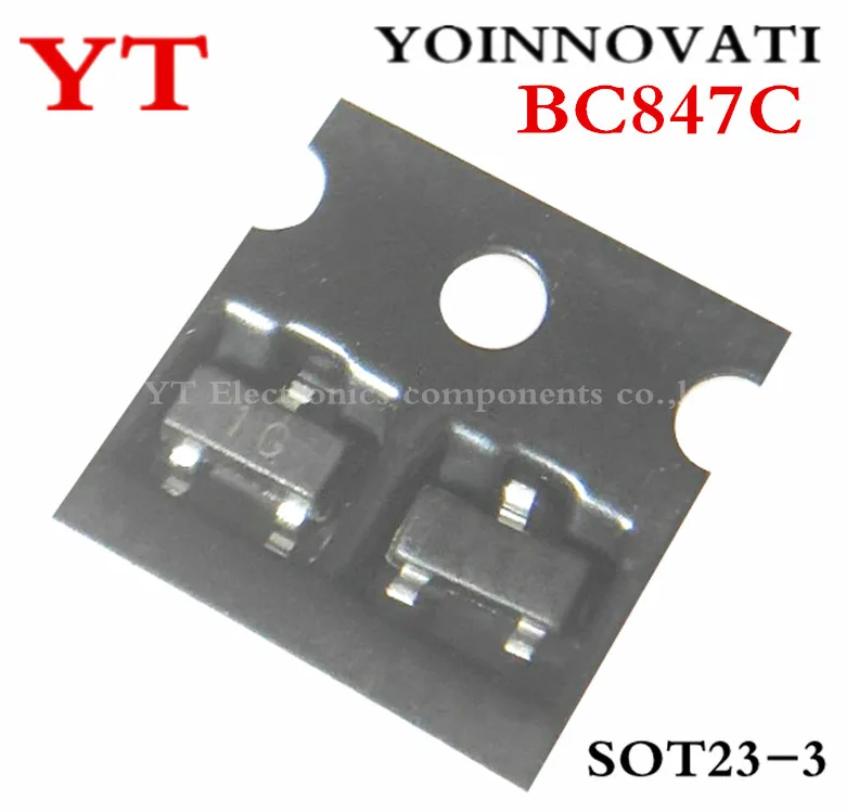 

500 шт./лот BC847C BC847 СОТ-23 0.1A 45V IC лучшее качество.