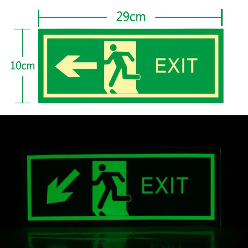 5pieces Luminous Tape Self-adhesive Glow In Dark Sticker For Exit Sign