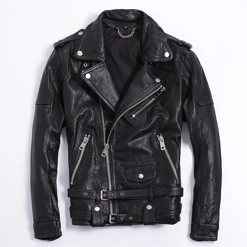 jaqueta de couro masculina punk