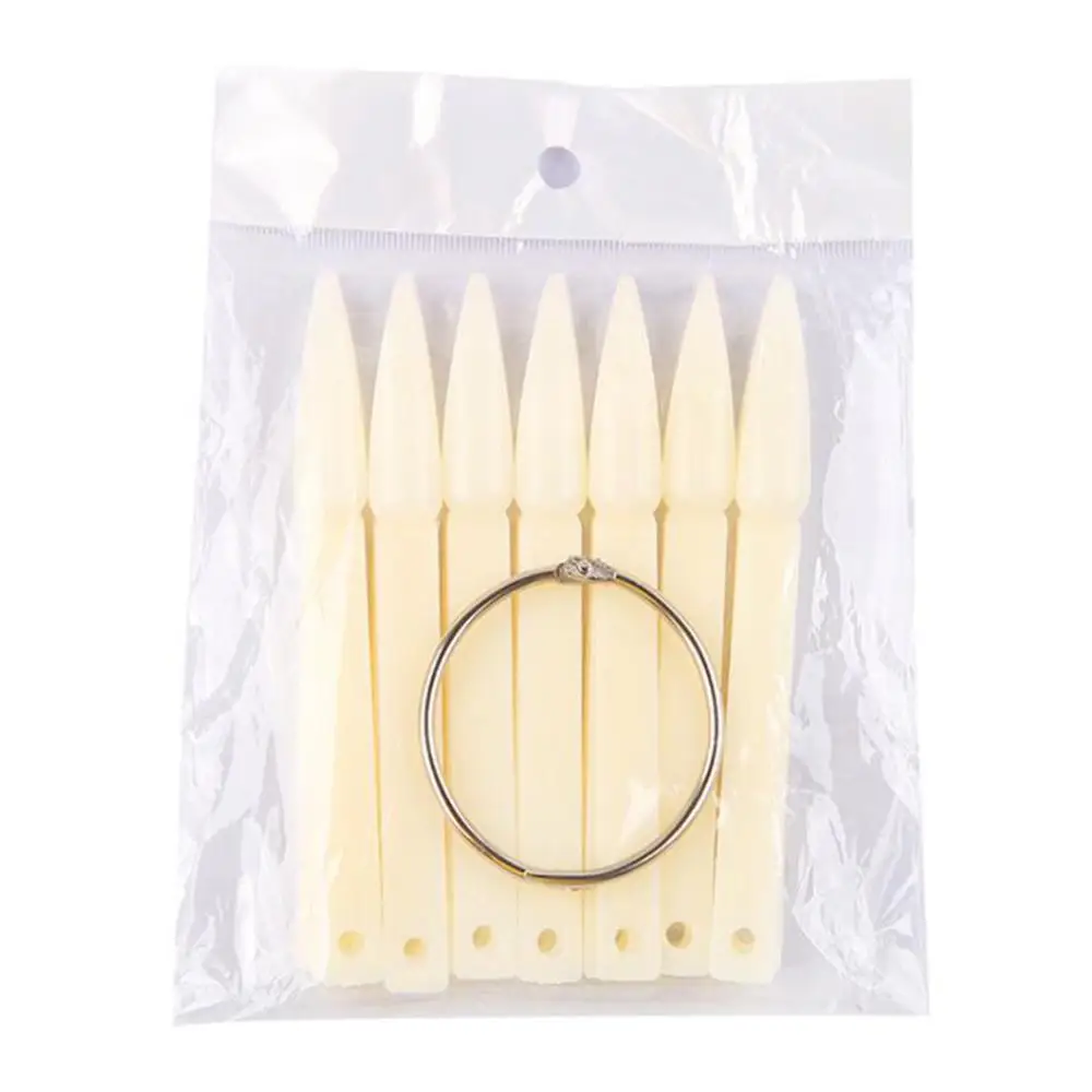 

Fan-shaped Nail Art Tips White Clear False Nail Tips Nail Art Practice Tool With Metal Split Ring Holder