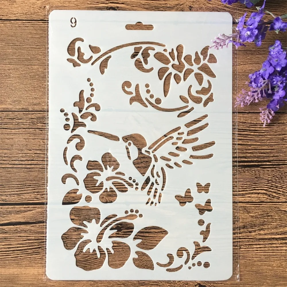 Хит 4 шт./компл. 11 дюймов Стрекоза Фея DIY Craft наслоения Трафареты картина