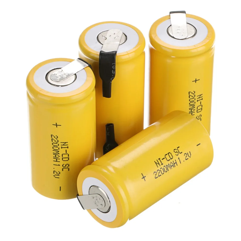 Buy High quality !4 pcs Sub C SC battery 1.2V 2200 mAh