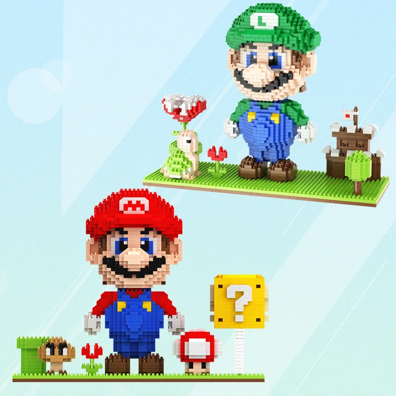 Конструктор Mario два цвета на выбор коробка упаковка блоки игрушка 2000