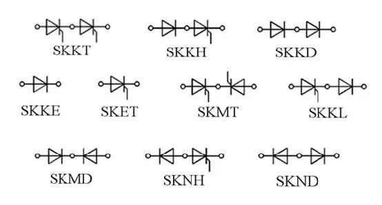 Семикрон тиристорный модуль SKKT 57/16E семипак 1