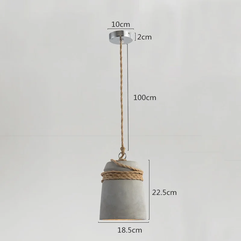 Industrial Retro Pendant Lamps Cement Hanging Lights Vintage Creative Indoor Pendant Lights Bar Restaurant Concret Light 110v 220v Home Lights (2)