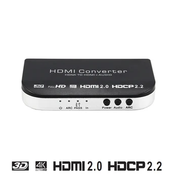 

HDMI 2.0 Converter extractor HDMI to HDMI and Optical TOSLINK SPDIF + 3.5mm Stereo Audio Extractor support 4K 3D ARC HDCP2.2