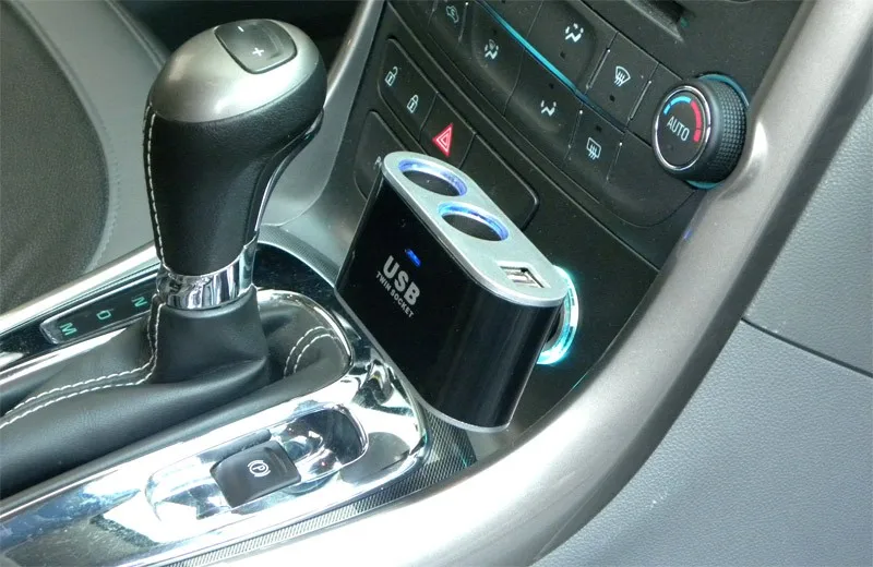 XCGaoon 12 V 24 V 2 способа 2 USB Автомобильное зарядное устройство адаптер питания Тройная сигарета зажигалка для мобильного смартфона автомобильный видеорегистратор камера gps