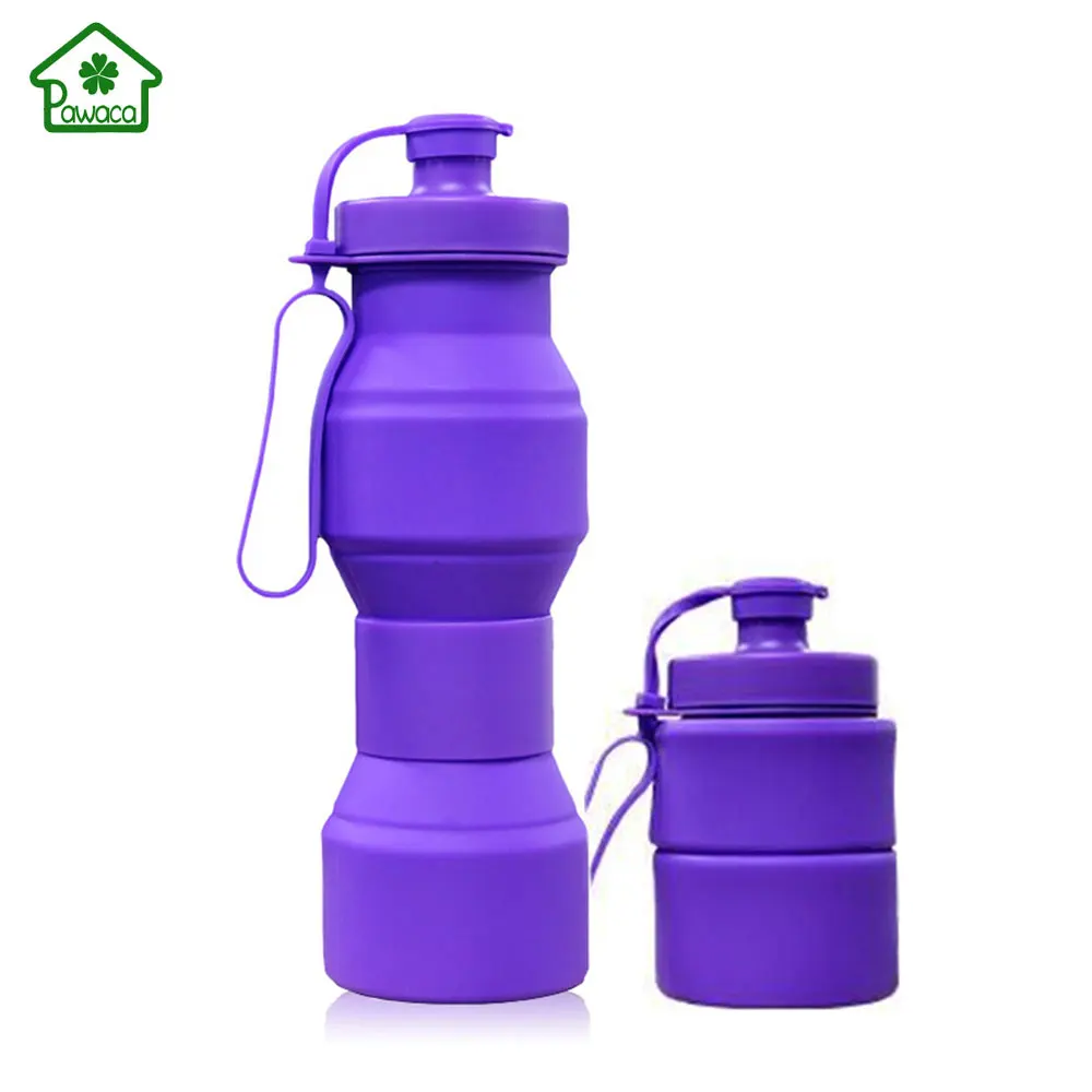 Silicone Drinking Bottle Portable Retractable Folding Water Bottles
