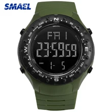 Smael, лидер продаж, роскошные брендовые военные часы, мужские часы, спортивные наручные часы, мужские s светодиодный цифровой кварцевые аналоговые часы, мужские часы WS1342