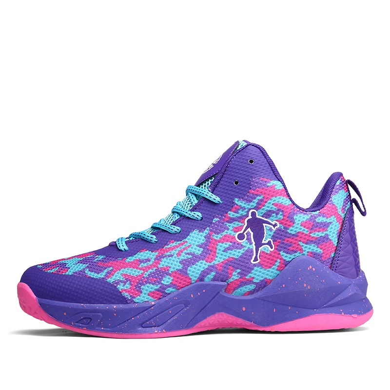 Высокие мужские баскетбольные кроссовки с дышащей сеткой; мужские кроссовки Basket Homme Jordan; спортивная обувь; Прямая поставка - Цвет: Purple