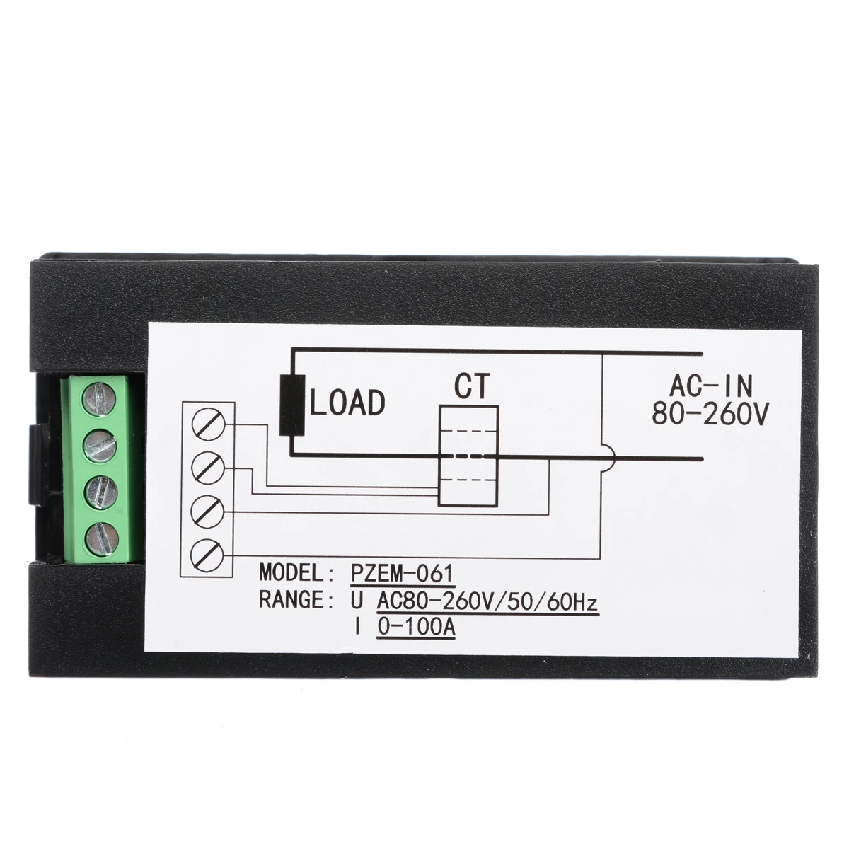 AC 100A Digital LCD Meter Wattmeter Power Voltmeter Amperemeter With Current Transformer For Electrical Instruments
